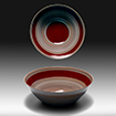 Brown and Red Striped Bowl